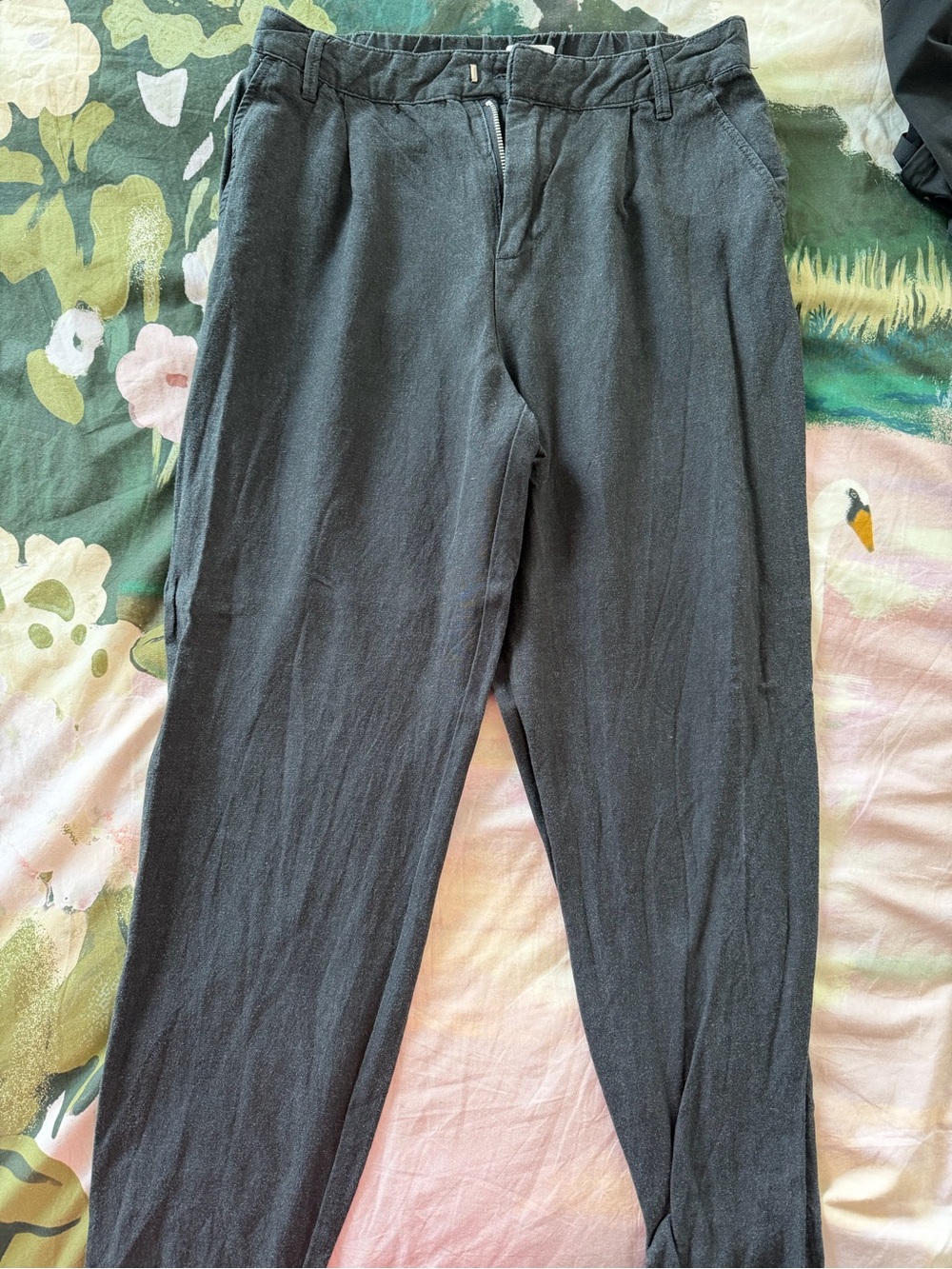 H&M Charcoal Gray Casual Trousers